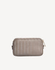 RIVAZ | Umhängetasche taupe grau/gold - von hinten