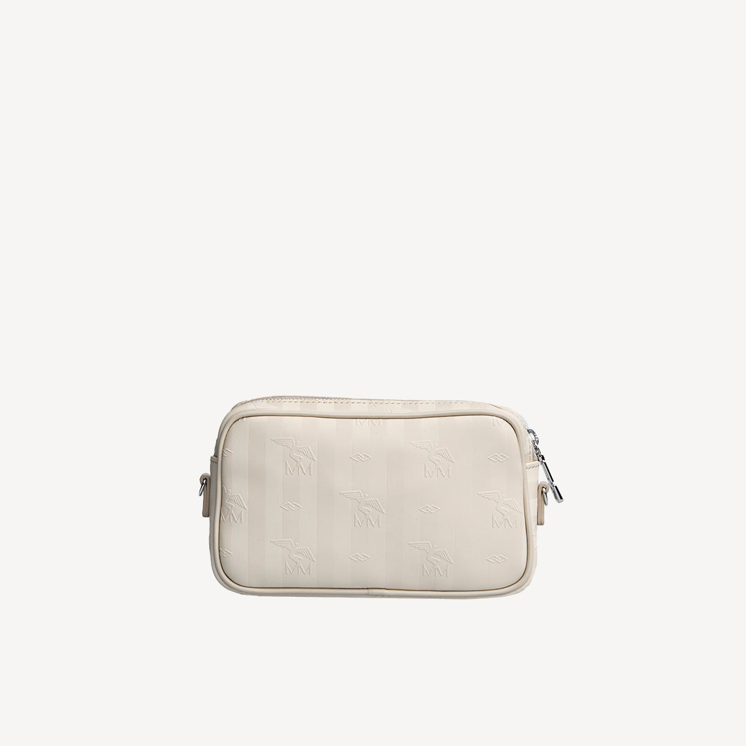 RIVAZ | Umhängetasche pearl weiss/silber - von hinten
