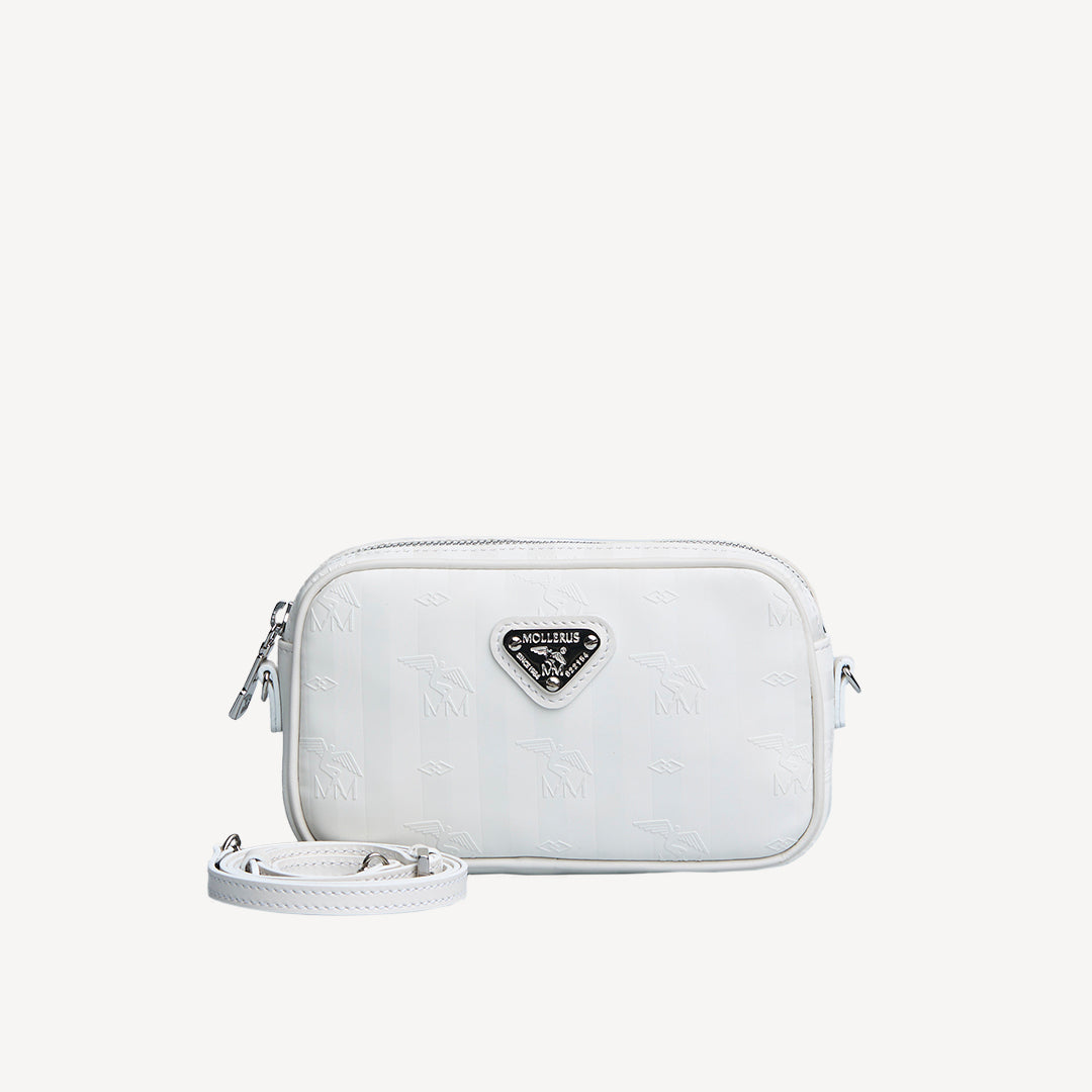 RIVAZ | Umhängetasche snow weiss/silber - FRONTAL