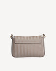 PIZY | Umhängetasche taupe grau/gold - von hinten