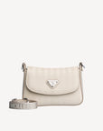 PIZY | Umhängetasche pearl weiss/silber - frontal