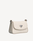 PIZY | Umhängetasche pearl weiss/silber - seitlich