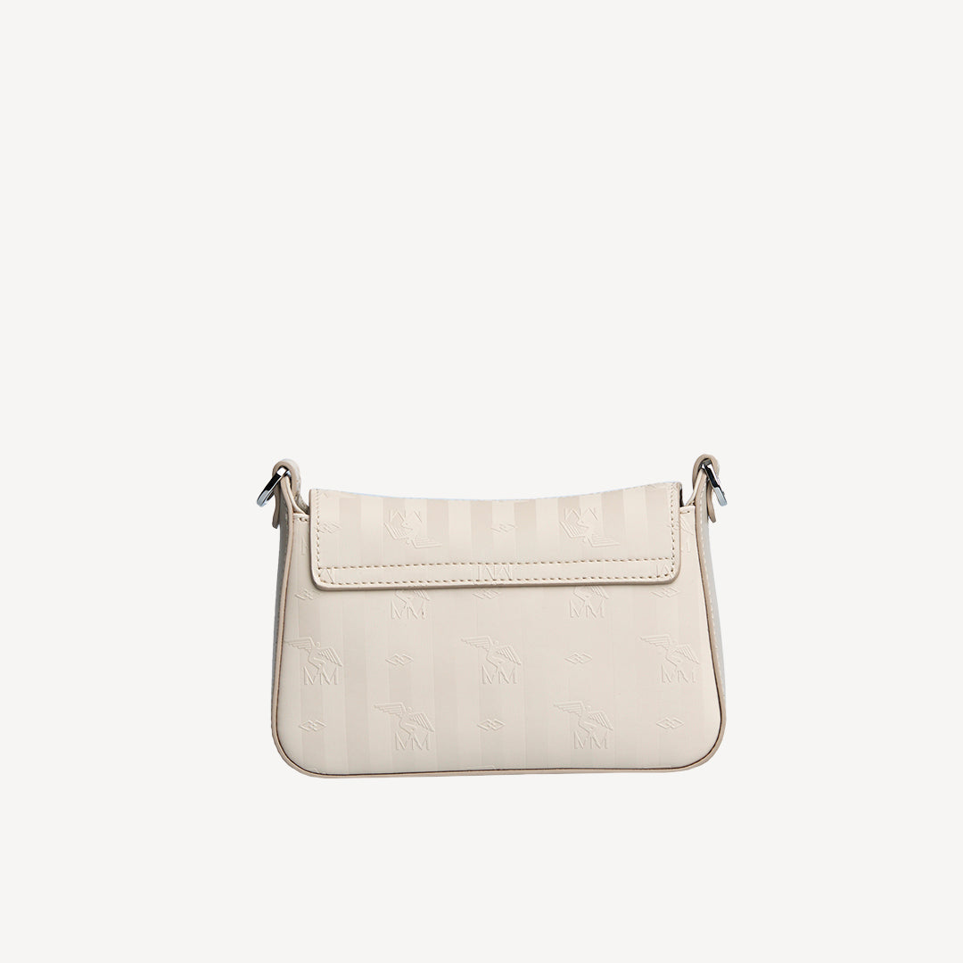PIZY | Umhängetasche pearl weiss/silber - von hinten