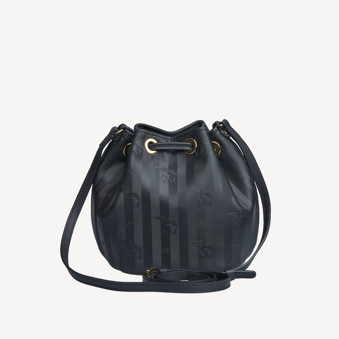 VERBIER |  Beuteltasche klein schwarz/gold - von hinten
