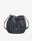 VERBIER |  Beuteltasche klein schwarz/silber - frontal