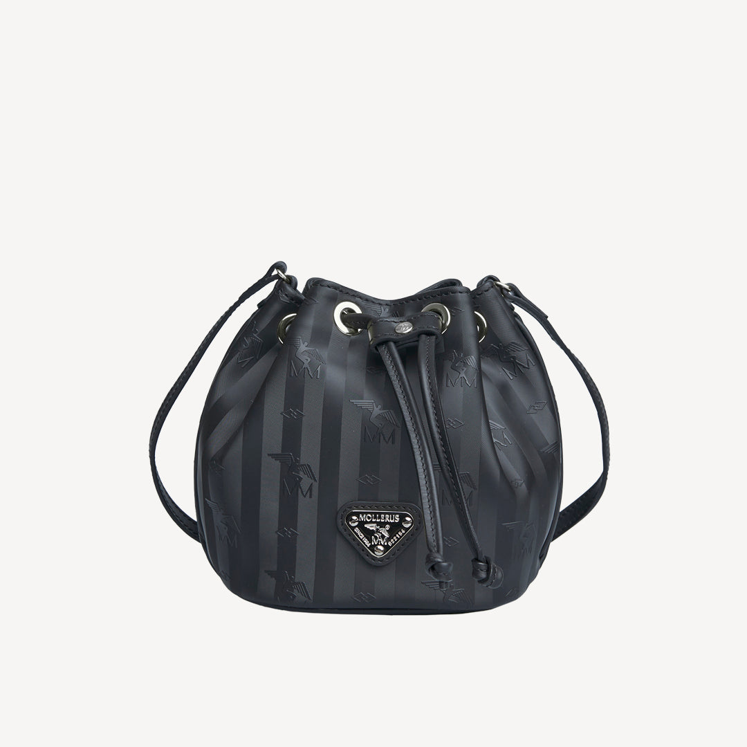 VERBIER |  Beuteltasche klein schwarz/silber - frontal