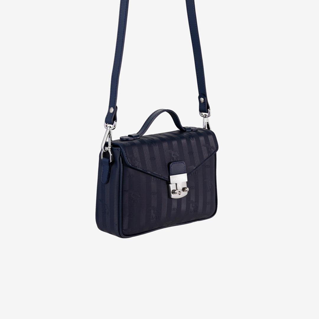 MEYRIN | Umhängetasche Space Blau/Silber - SEITLICH