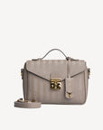 MEYRIN | Umhängetasche taupe grau/gold - frontal