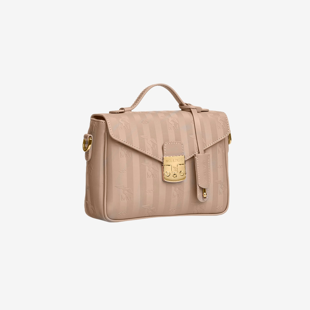 MEYRIN | Umhängetasche cappuccino beige/gold - seiltich