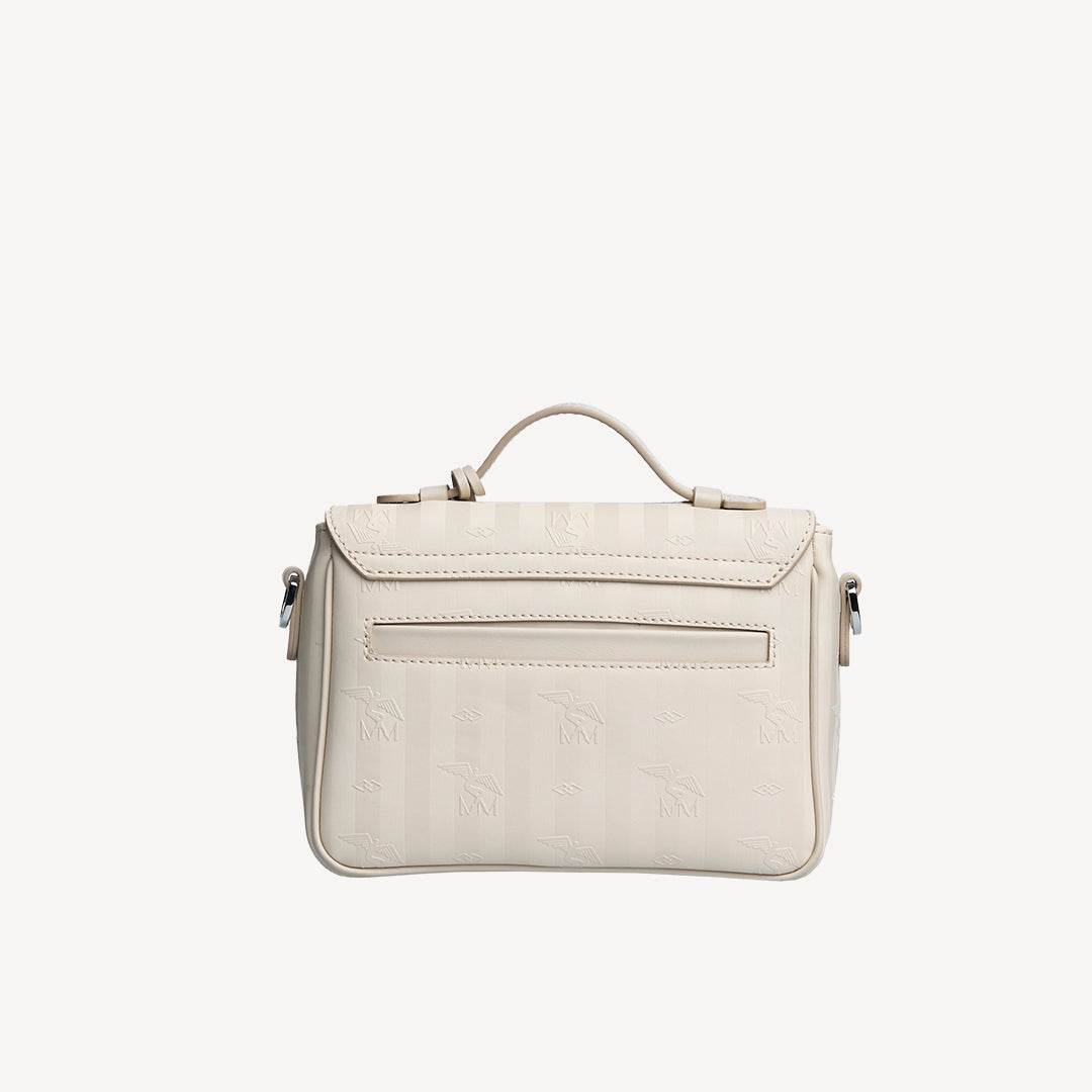 MEYRIN | Umhängetasche pearl weiss/silber - von hinten