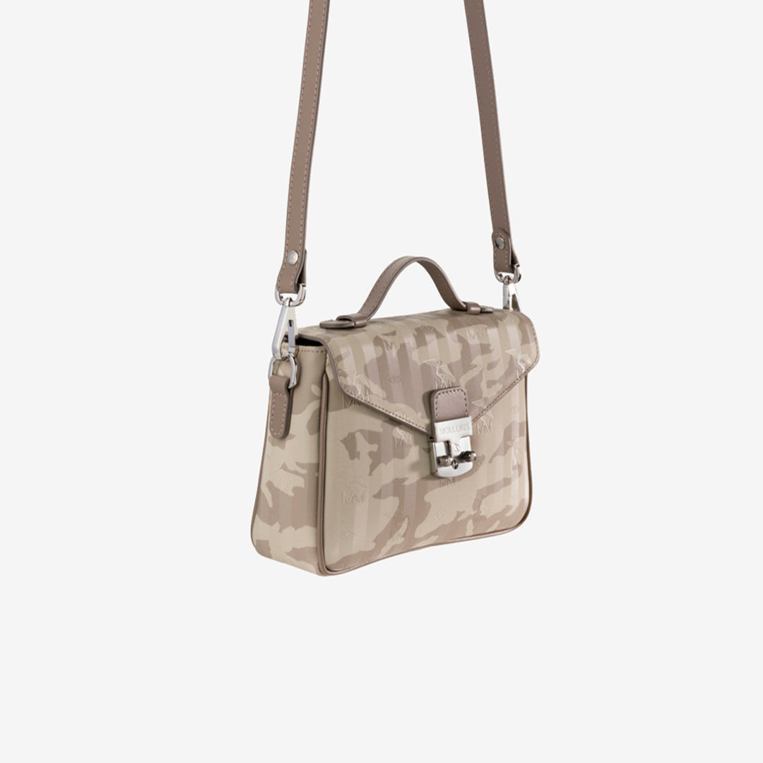 MEYRIN | Schultertasche camouflage beige/silber - SEITLICH