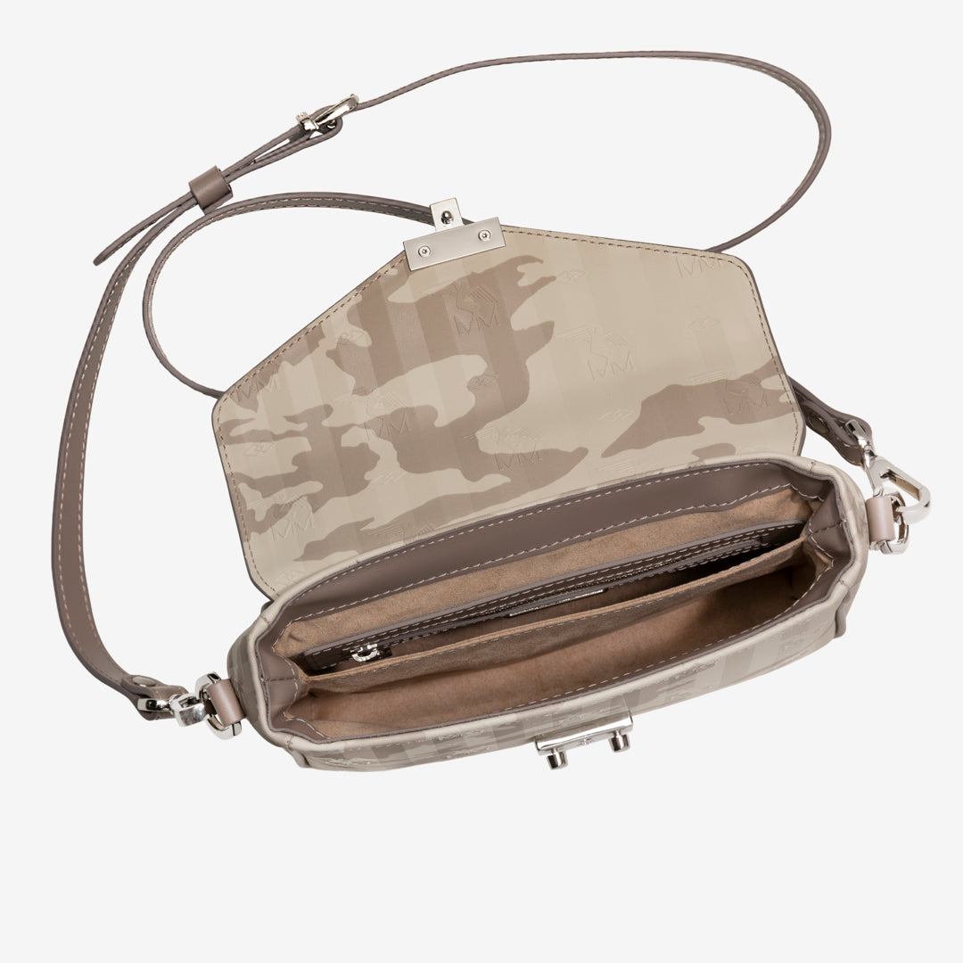 MEYRIN | Schultertasche camouflage beige/silber - INNEN