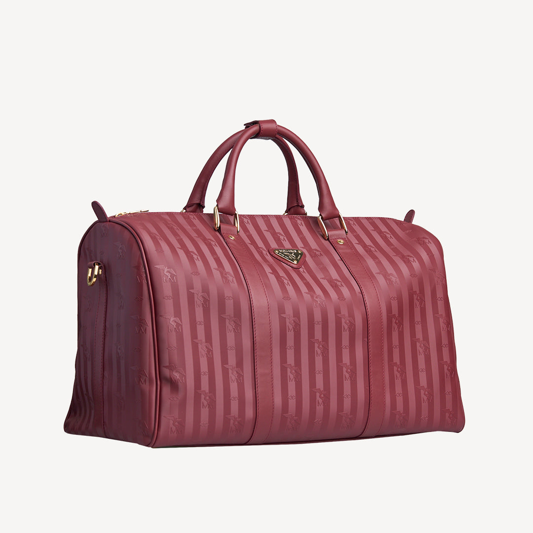 MADRID | Reisetasche Mollerus antique rot/gold - seitlich