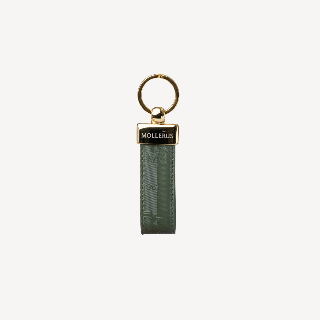 RIGI | Schlüsselanhänger olive grün/gold - front