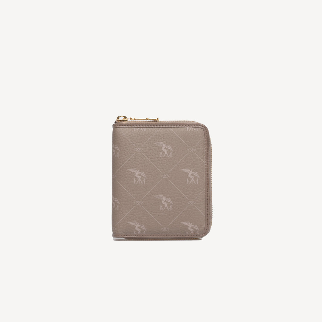 NIEDERHORN | Portemonnaie Pecarus taupe/rosè/silber - frontal