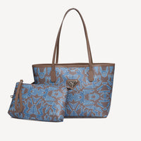 GENF | Shopper Maze braun blau/silber