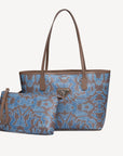 GENF | Shopper Maze braun blau/silber_front