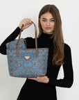GENF | Shopper Maze braun blau/silber_onbody