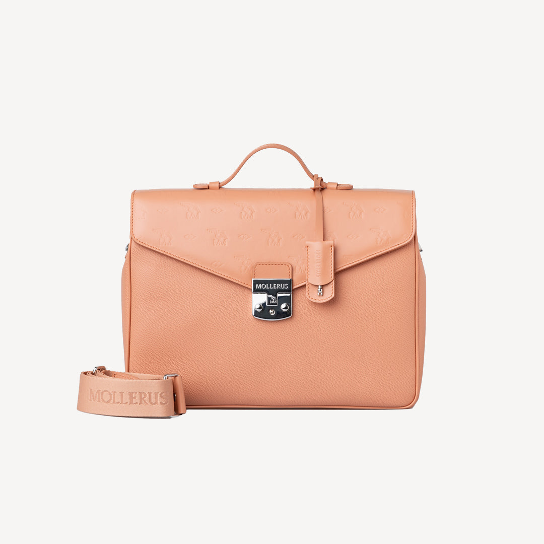 AVRY | Umhängetasche peach rosé/silber - front