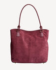 INDIAN SUMMER | Shopper Velours antique rot/gold  - von hinten