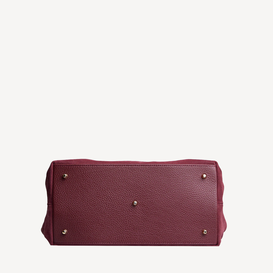 INDIAN SUMMER | Shopper Velours antique rot/gold  - von unten