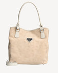 INDIAN SUMMER | Shopper Velours vanilla beige/silber - frontal