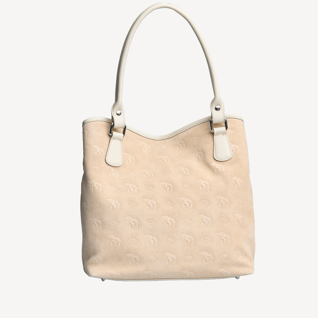 INDIAN SUMMER | Shopper Velours vanilla beige/silber - von hinten