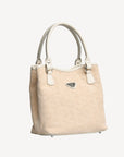 INDIAN SUMMER MINI | Shopper Velours vanilla beige/silber - seitlich