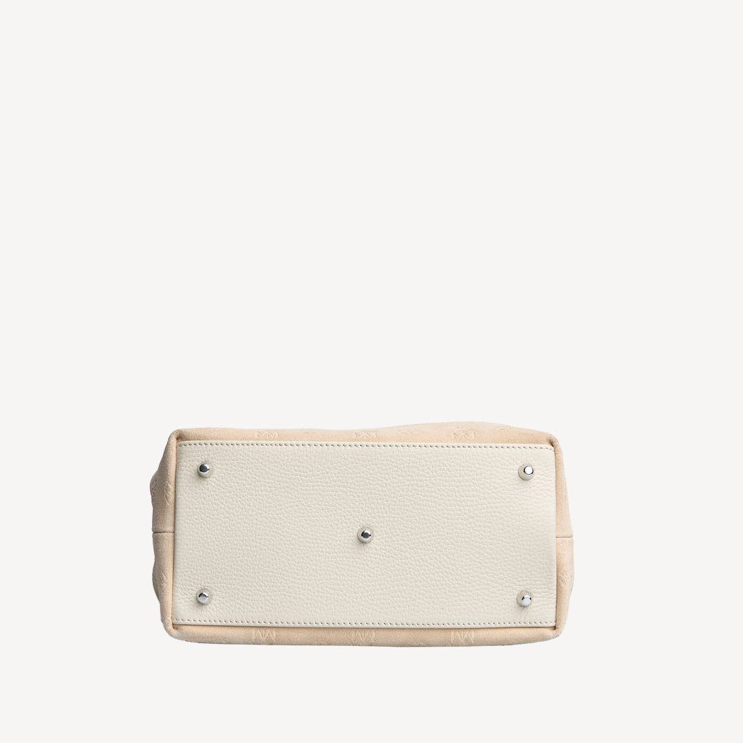 INDIAN SUMMER MINI | Shopper Velours vanilla beige/silber - von unten