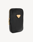 WILDHORN | Handyportemonnaie Kalbsleder schwarz/gold - seitlich