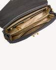 MARLY | Umhängetasche Kalbsleder schwarz/gold - von oben