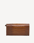 FRESENS | Clutch Croco miele marrone/oro - vista posteriore