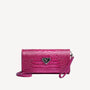 FRESENS | Clutch Croco blush pink/silber - frontal