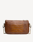 ZELL | Borsa a tracolla Croco honey marrone/oro - vista posteriore