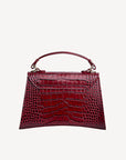ROMONT | Umhängetasche Croco antique rot/gold - von hinten