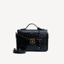 MEYRIN | Umhängetasche croco schwarz/gold-frontal