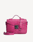 MEYRIN | Umhängetasche croco blush pink/silber - frontal