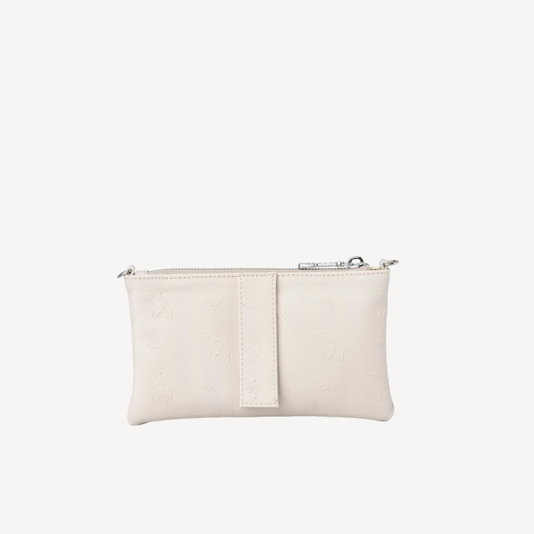 ARVIGO | Kettentasche pearl weiss/silber -  von hinten