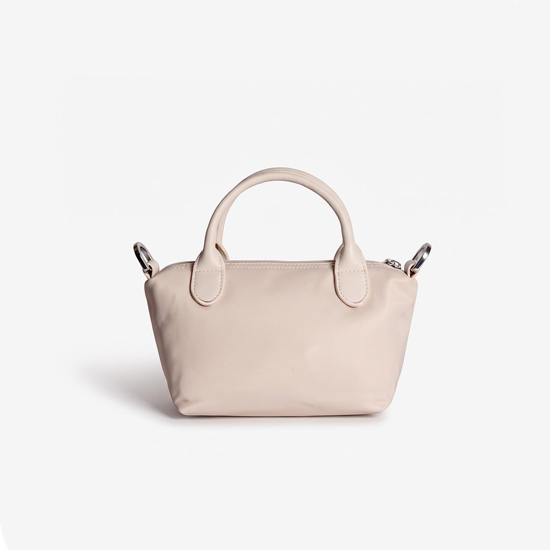 VALS | Umhängetasche Nylon pearl weiss/silber - hinten