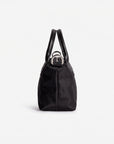 VALS | Umhängetasche Nylon classic schwarz/silber - von der Seite