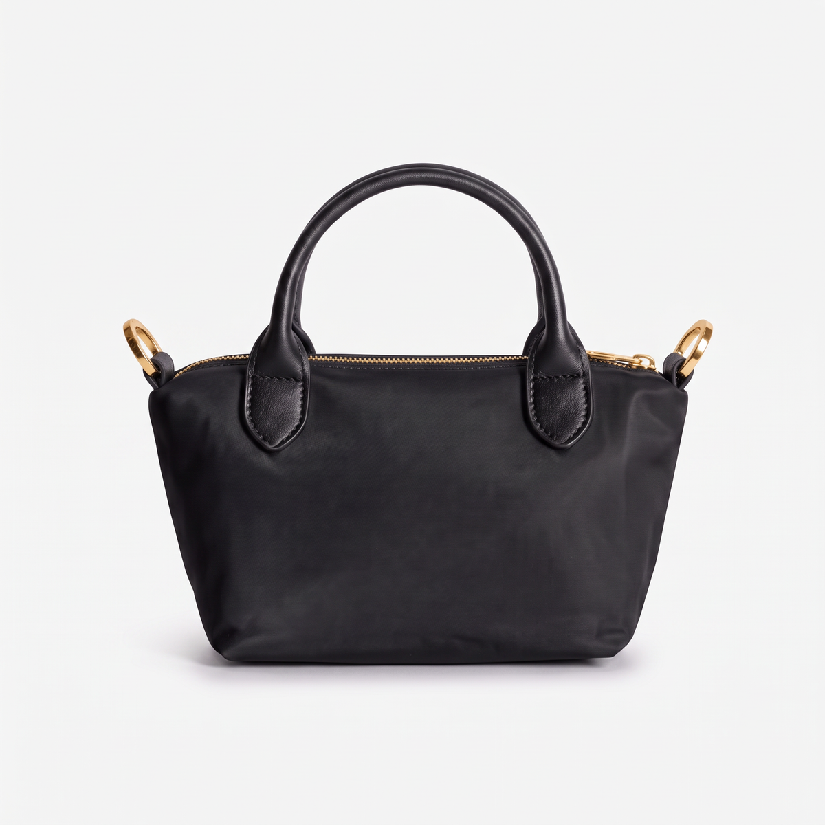 VALS | Umhängetasche Nylon classic schwarz/gold - von hinten