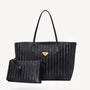 BERN | Shopper classic schwarz/gold VON VORNE