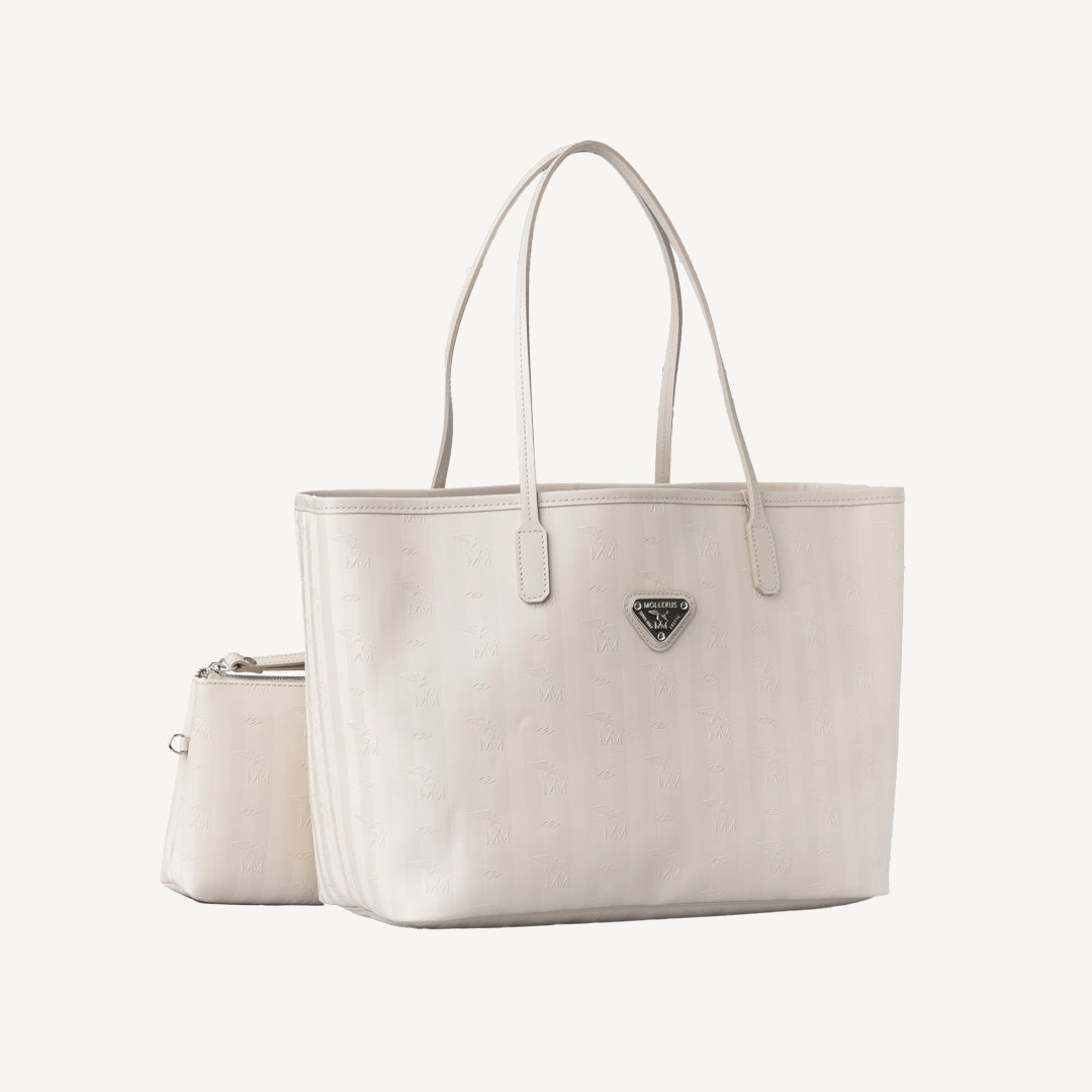 BERN | Shopper pearl weiss/silber - seitlich