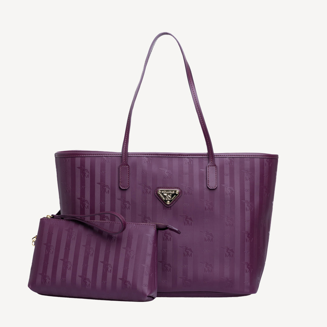 BERN | Shopper plum violette/gold - frontal