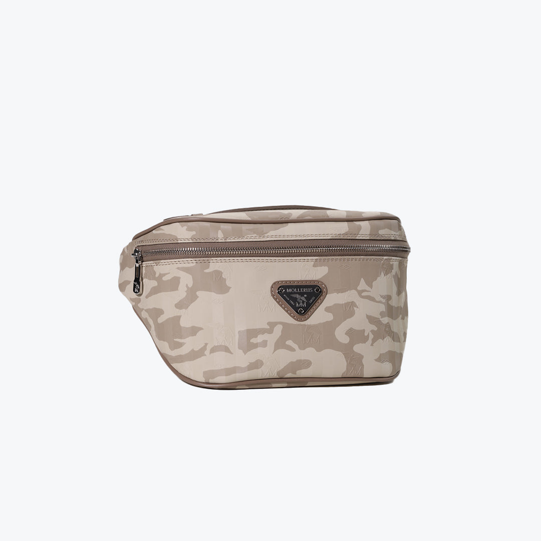 BRIENZ | Gürteltasche camouflage beige/silber - seiltich