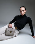 MEYRIN | Sac bandoulière taupe/doré