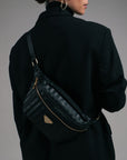 BRIENZ | Sac banane noir/or