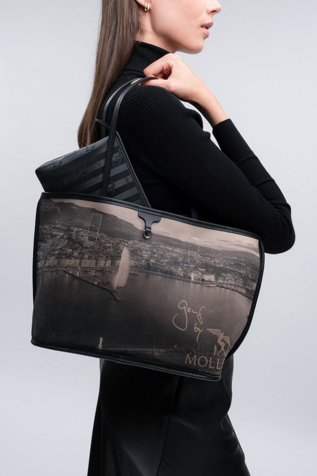 GENF | Shopper city classic schwarz/gold