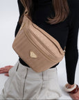 BRIENZ | Sac banane cappuccino beige/or