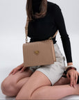 WIL | Sac bandoulière beige cappuccino/doré